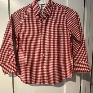 Crewcuts Red and White Checkered Button Down Shirt